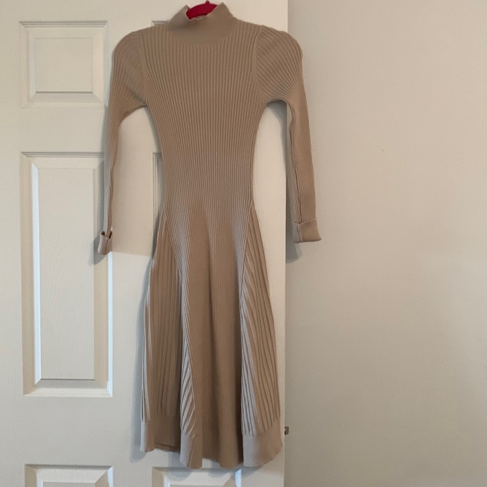 Ribbed sweater dress
